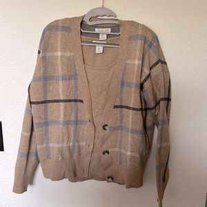 Cardigan and top set